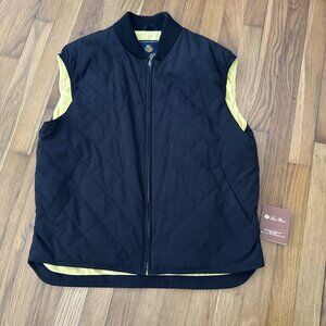 Loro Piana Italy Twenty K Storm Systems Cashmere Blend Lining Quilt Vest Size L